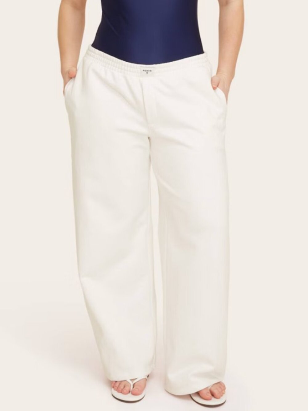 Parke x Target Cream Medium Women's High-Rise Boxer Sweatpants NWT